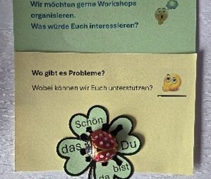 Eine kleine Danksagung an die Teilnehmer mit der Frage, wie jeder einzelne besser unterstützt werden kann.